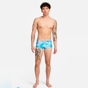 Nike Men's Hydrastrong Swim Multiprint Square Leg Brief